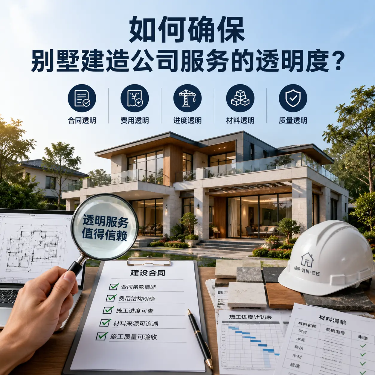 在 钟山 如何确保别墅建造公司服务的透明度?