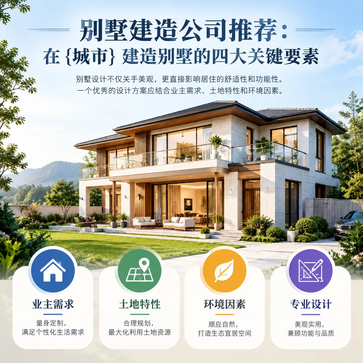 别墅建造公司推荐:在 钟山 建造别墅的四大关键要素